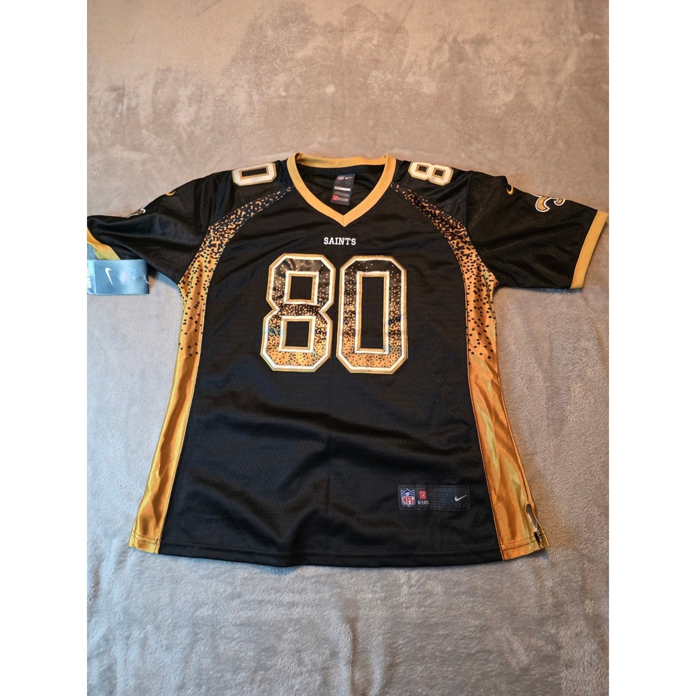 Nike NFL Jersey Women XL Black Jimmy Graham 80 New Orleans Saints On Field